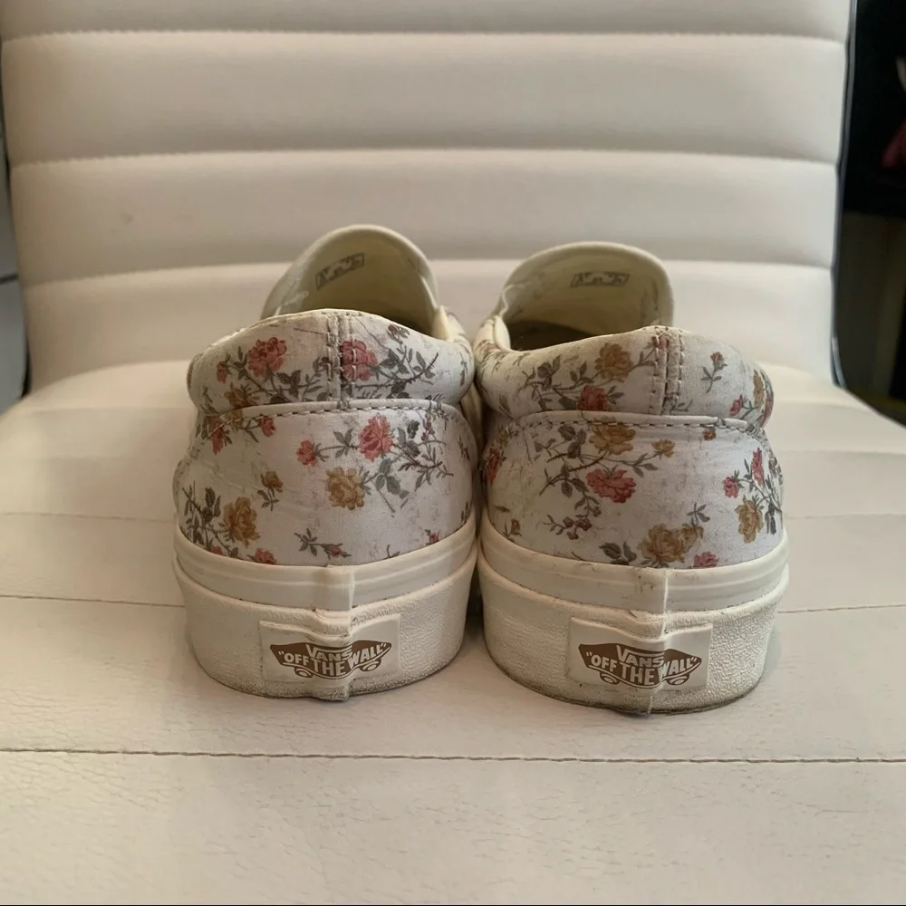 ✨️Vintage Slip On Floral Vans! The Original Skate Shoe! Size 8 - Picture 5 of 8